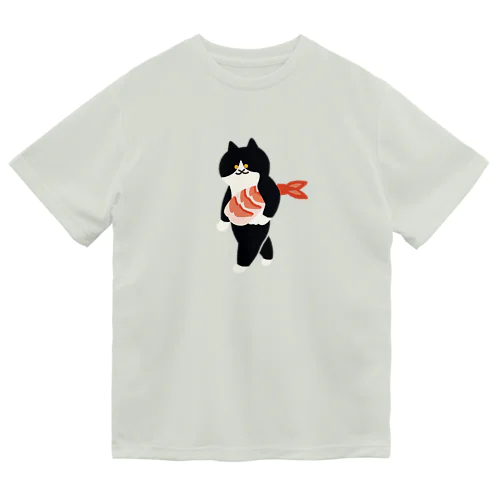 【大】海老の握り寿司を機嫌よく運ぶねこ Dry T-Shirt