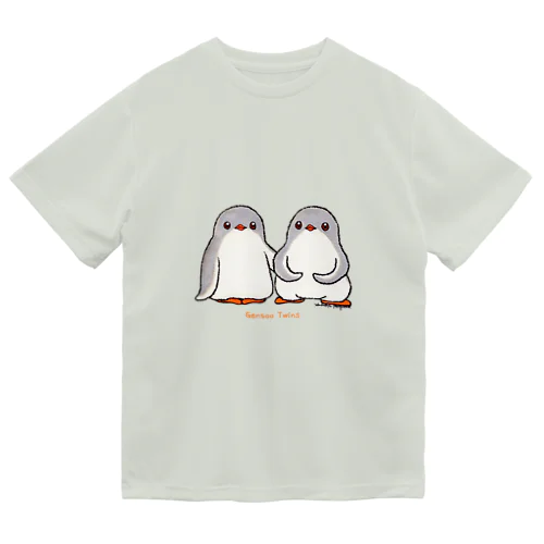 ふたごのジェンツーペンギン(ロゴあり) ドライTシャツ