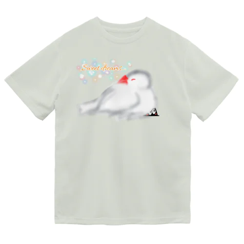 スリスリくんとおねんね白文鳥 Dry T-Shirt