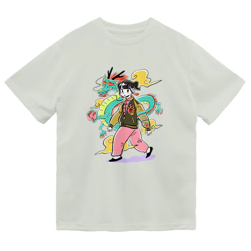 スカジャンチャイナ娘(龍) ドライTシャツ