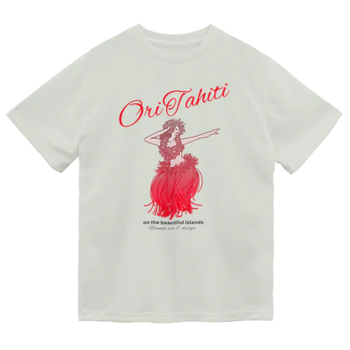 オリ・タヒチ｜Tahitian Dance 03（レッド） ドライTシャツ