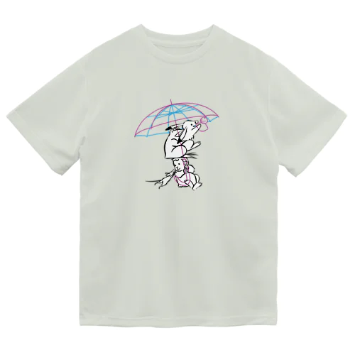 鳥獣戯画(ポップ/雨傘) ドライTシャツ