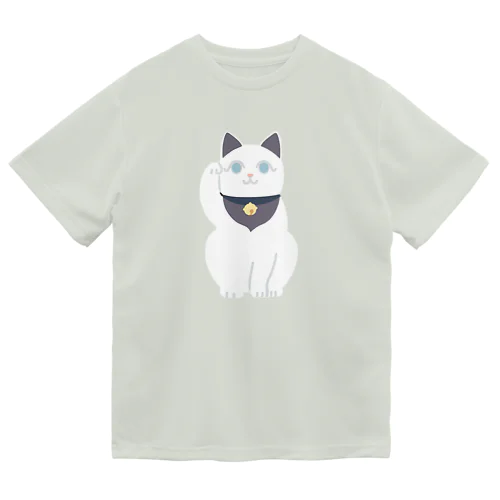 招き猫　白 Dry T-Shirt