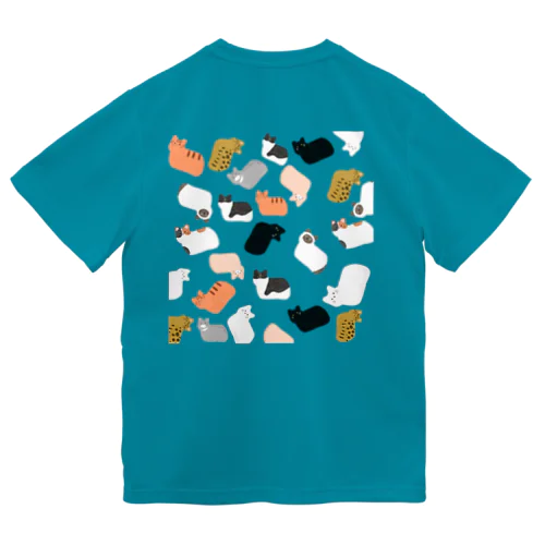 猫まみれ(バックプリント) Dry T-Shirt