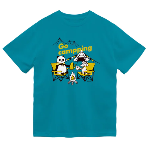 Go camppingパンダのおはなし ドライTシャツ