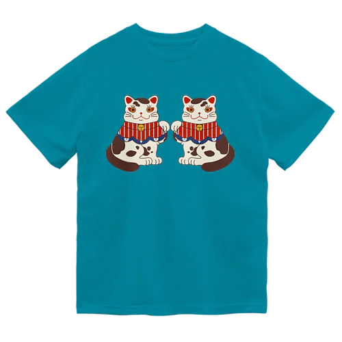 福招き猫 ドライTシャツ