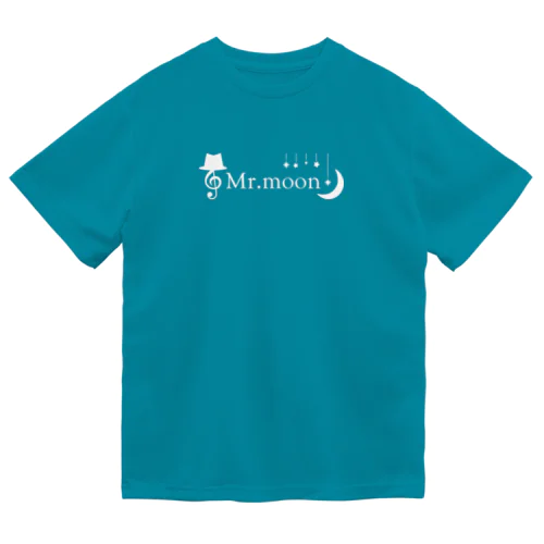 月夜と音とMr.moon 白色ロゴ Dry T-Shirt