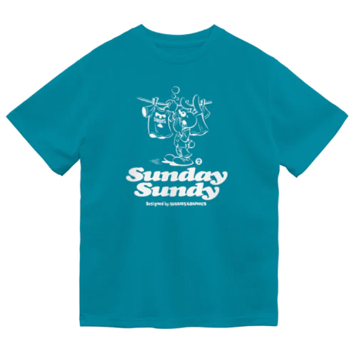 SUNDAY SUNDY No.2 (白ロゴ) ドライTシャツ