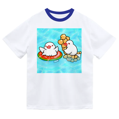 ぷかぷか水遊び文鳥ず ドライTシャツ