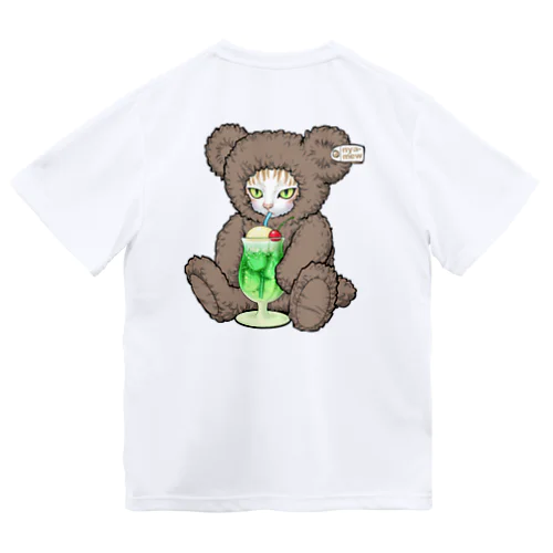 こぐまのニャーちゃん_クリームソーダ(バックプリント） Dry T-Shirt