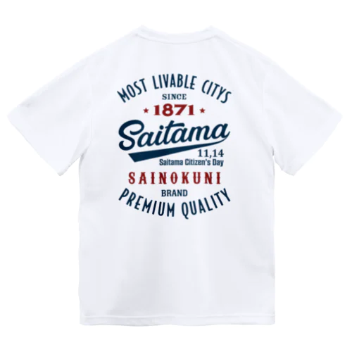 [★バック] Saitama -Vintage- (淡色Tシャツ専用) ドライTシャツ