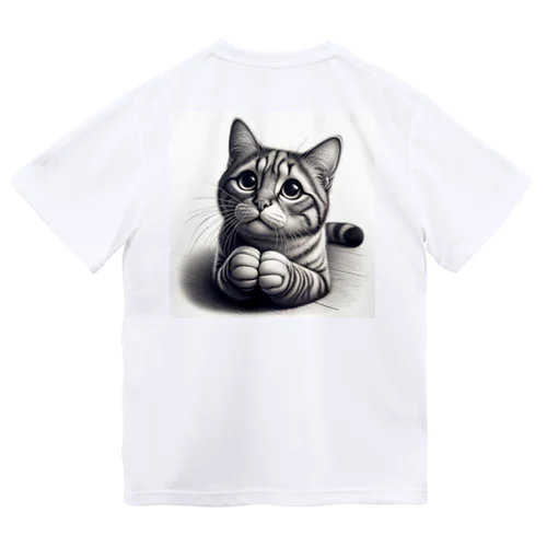 おねだり猫 ドライTシャツ