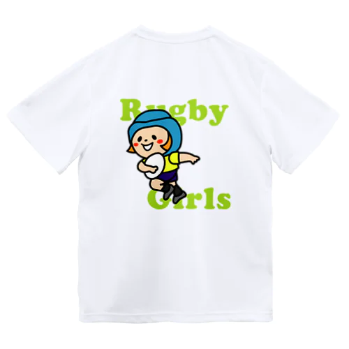 rugby girls 背面プリント ドライTシャツ