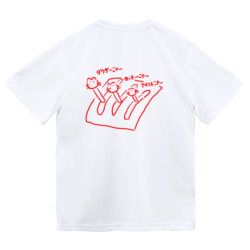 PIN３種猫(赤) Dry T-Shirt