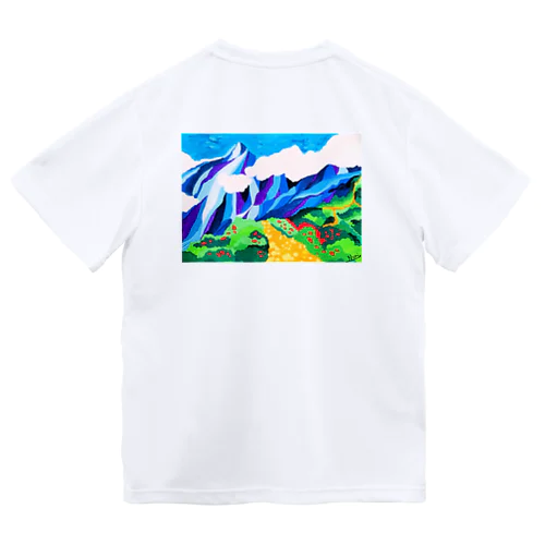笠ヶ岳のデザイン　背面 ドライTシャツ