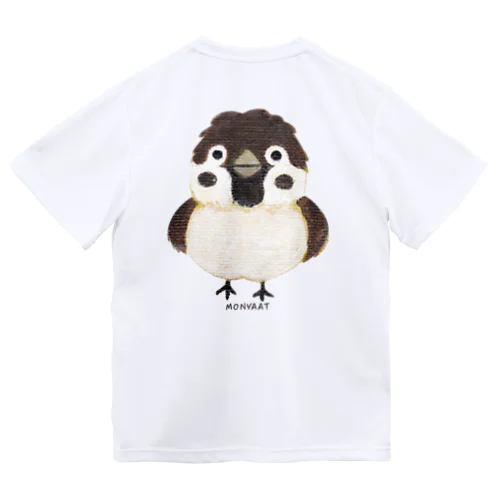 バックプリント スズメがちゅん ドライTシャツ