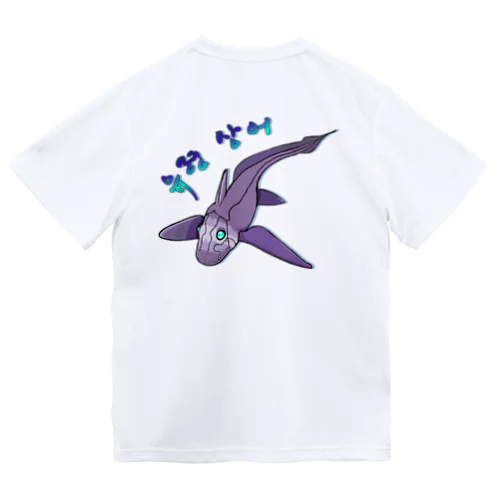 Ghost Shark　ハングル版　バックプリント ドライTシャツ