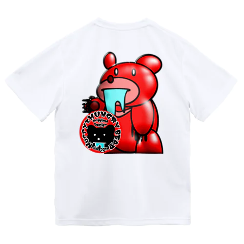 Hurryz HUNGRY BEAR レッドメタル風 Dry T-Shirt