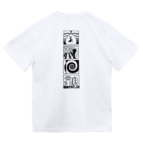 太陽の眼 文字絵SP(黒/縦長/両面) Dry T-Shirt