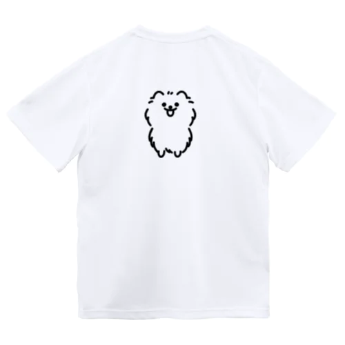 ふわふわのポメラニアン(バックプリント) Dry T-Shirt