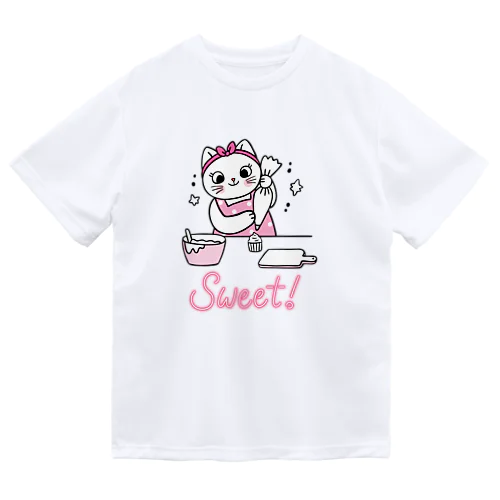 猫　お菓子づくり Dry T-Shirt