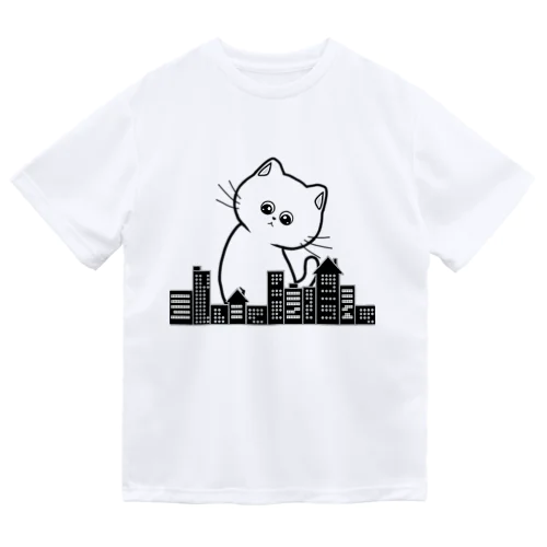 巨大猫　現る ドライTシャツ