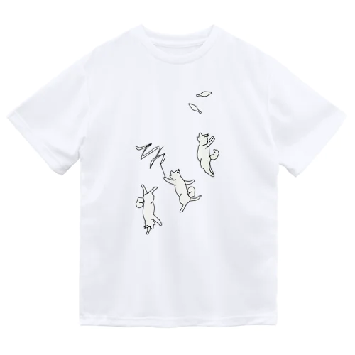 柴犬新体操同好会(白シルエット２) ドライTシャツ