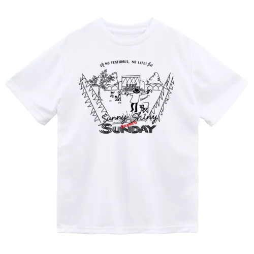 Sunny Shiny Superb SUNDAY (サニーシャイニースパーブサンデー)(黒線ver.) ロックフェス ドライTシャツ