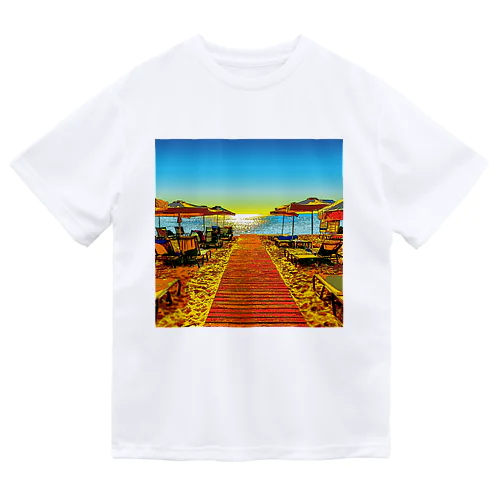 ブルガリアのビーチ ドライTシャツ
