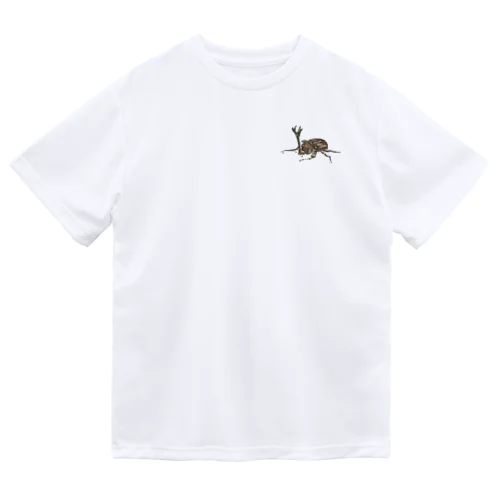 水彩画カブトムシ ドライTシャツ