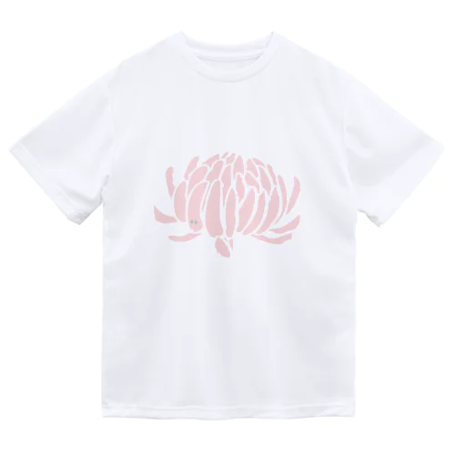 おばけ花（キク）ピンク ドライTシャツ