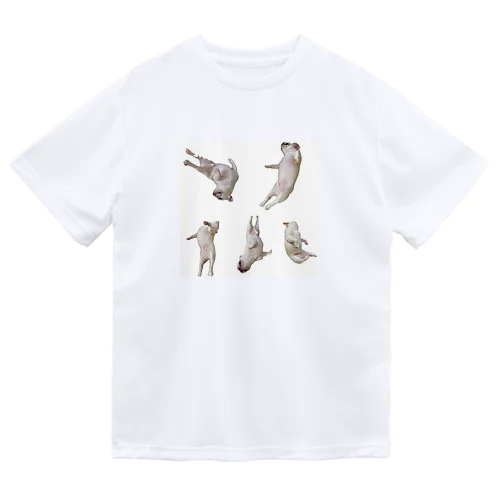 転がる犬 Dry T-Shirt