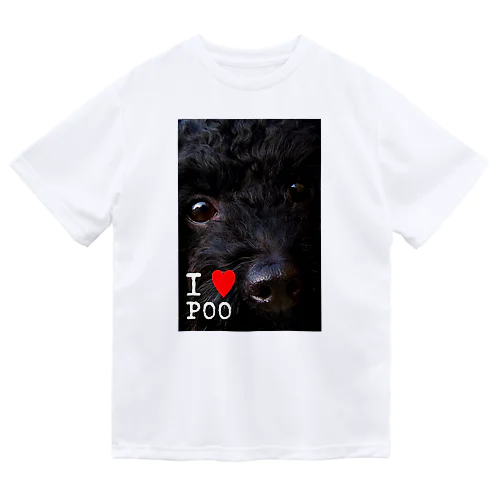 黒いトイプードル_I love poodle. Dry T-Shirt