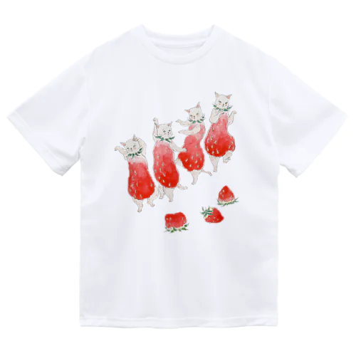 いちごの妖精にゃんこ Dry T-Shirt