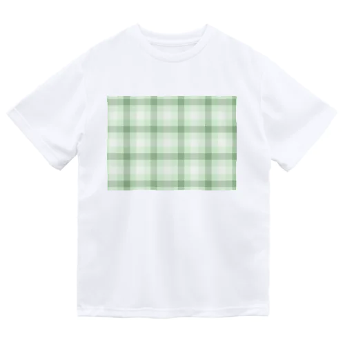 チェック　緑 Dry T-Shirt