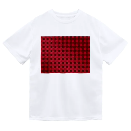 チェック　赤2 Dry T-Shirt