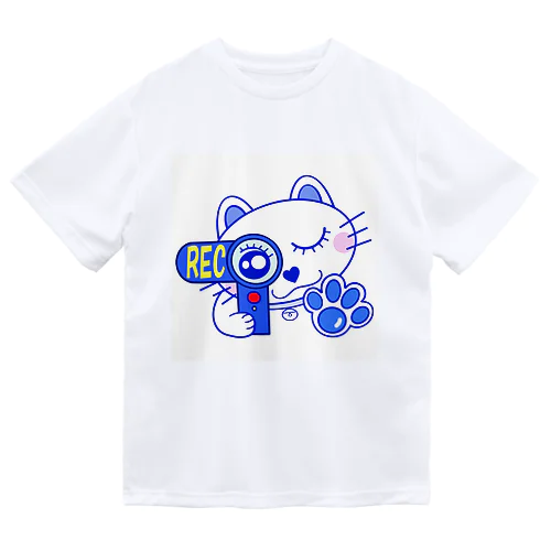 キャット/ブルー/猫/REC Dry T-Shirt