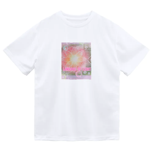 光のパステルアート　天の花 ドライTシャツ