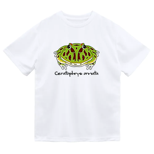 ベルツノガエル Ceratophrys ornata ドライTシャツ