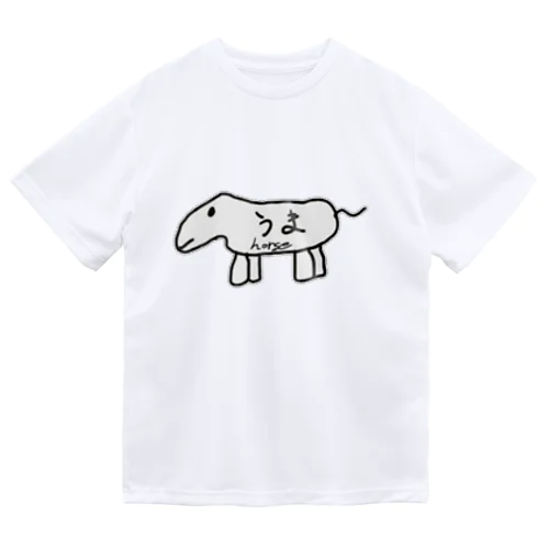 うま馬horse(偽) ドライTシャツ