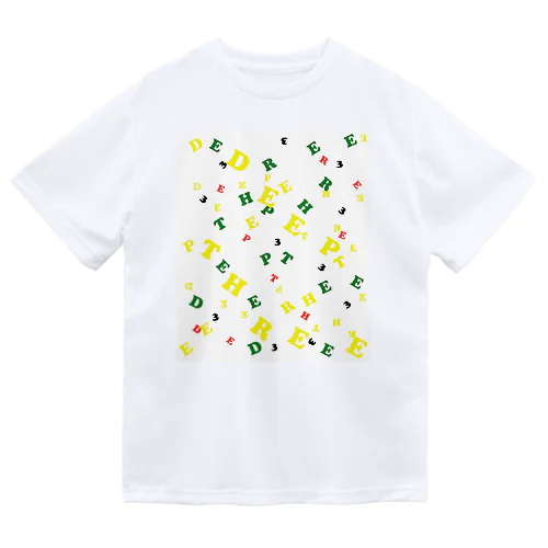 DEEP THREE（ディープスリー）ロゴTシャツ　イエロー Dry T-Shirt
