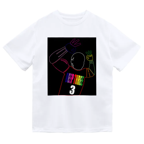 DEEP THREE（ディープスリー）ポーズ　ブラック ドライTシャツ