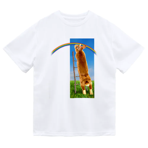 虹とうさぎ-うさぎのうみ Dry T-Shirt