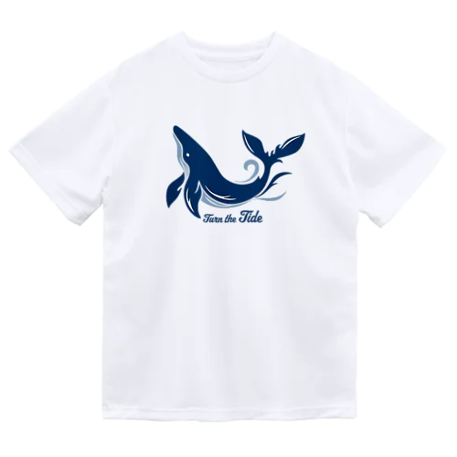 流れを変えるクジラ ドライTシャツ