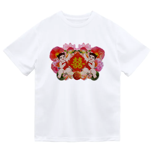 【表プリント】豪華絢爛！双喜紋  Dry T-Shirt