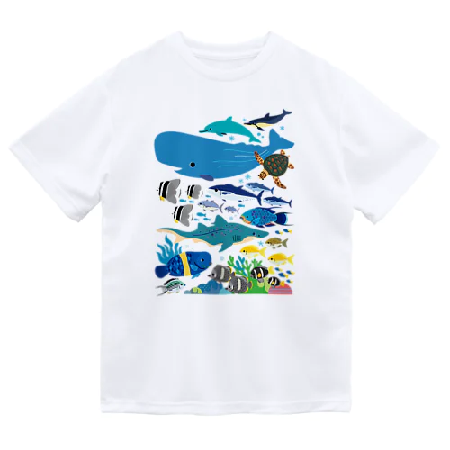 小笠原の海洋生物(背景なし) ドライTシャツ