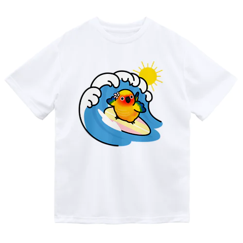 （両面）コガネメキシコインコ　サーフィン　＆　南の島で夏休み Dry T-Shirt