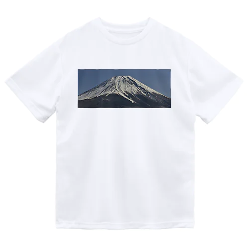 冠雪した富士山 ドライTシャツ