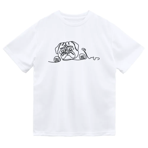 パグ一筆書Tシャツ Dry T-Shirt