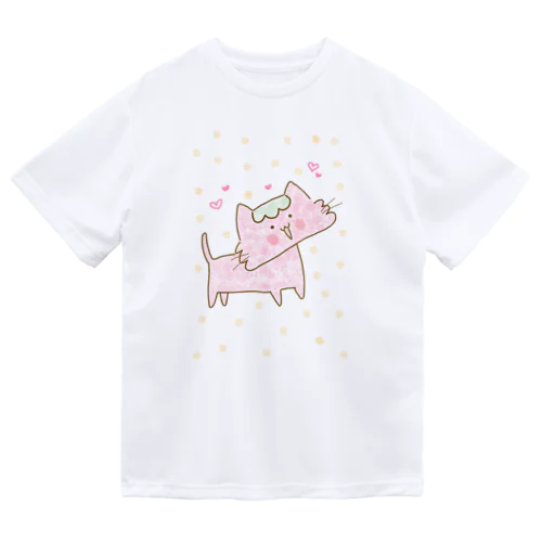 さくら餅ねこ ドライTシャツ